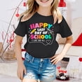 thumbnail image 2 of FYEGRE Kids Short Sleeve Graduation Tee, Girls Academic Milestone Celebration Shirt, Youth Casual Top for School Graduation Black 6-7 Years, 2 of 4