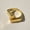 Gold, variant on Geometric Adjustable Silver Plated Ring Unisex Fashion Accessory Statement Index Finger Ring Cool Design Everyday Wear