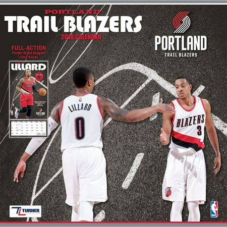 Trail Turner Shell - TURNER SPORTS PORTLAND TRAIL BLAZERS 2018 12X12 TEAM WALL CALENDAR