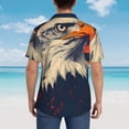 thumbnail image 4 of Balery American Bald Eagle A Camisas hawaianas de manga corta para hombre, camisas playeras de corte holgado, camisas de vacaciones con botones,Large, 4 of 7