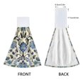 thumbnail image 3 of Yayeee Kitchen Hanging Hand Towels Set of 2 with Loop Bathroom Absorbent Tie Towel, Blue Floral, 3 of 7