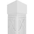 thumbnail image 4 of Ekena Millwork 10"W x 8'H Craftsman Classic Square Non-Tapered Bungalow Fretwork Column w/ Standard Capital & Standard Base, 4 of 8
