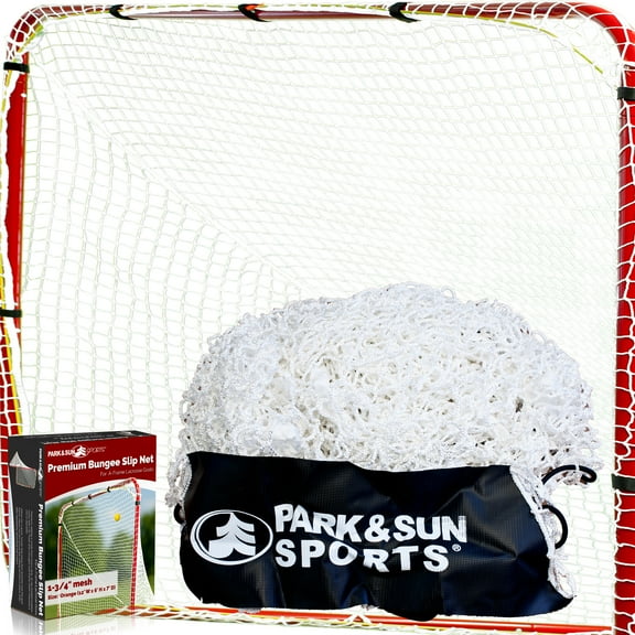 Park & Sun Sports 6' W x 6' H x 7' D White Bungee Slip-Net Replacement Goal Netting – 1-3/4" mesh Indoor/Outdoor All-Weather Soccer/Multi-Sport Net