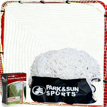 Park & Sun Sports 6' W x 6' H x 7' D White Bungee Slip-Net Replacement Goal Netting – 1-3/4" mesh Indoor/Outdoor All-Weather Soccer/Multi-Sport Net