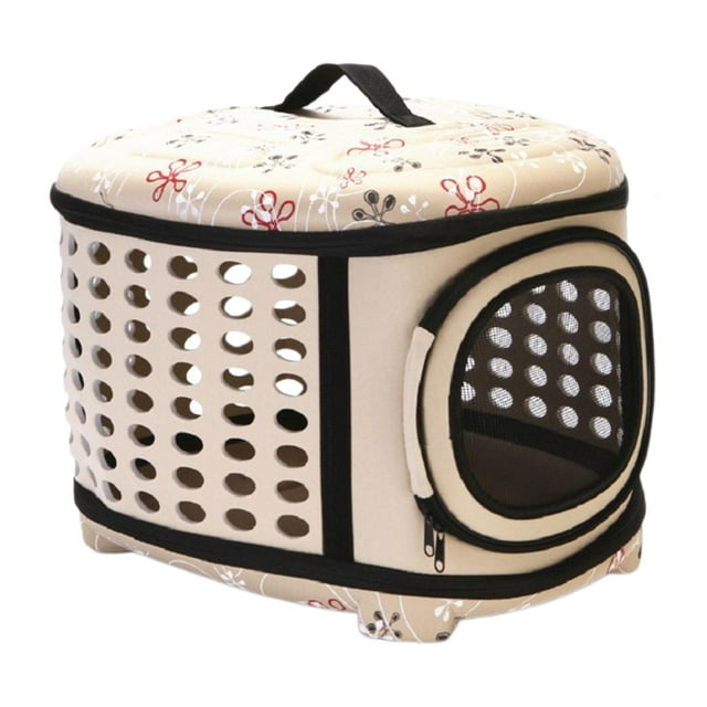 Plegable perro mascota gato cachorro mochila bolsa cómoda de usar champán Zulema Transportista portátil de viaje