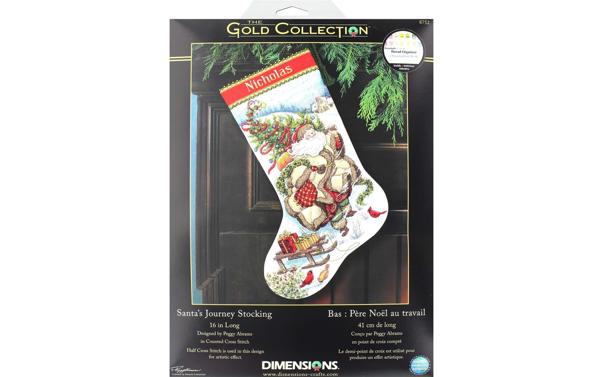 Dimensions Holiday Hooties Stocking Counted Cross Stitch Kit-16" Long 14 Count 
