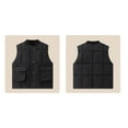 thumbnail image 4 of Atogsazn Children's Puffer Tank Tops Kids Button Sleeveless Jacket Winter Thick Clothes with Pockets 03-Black 5-6 Years, 4 of 9