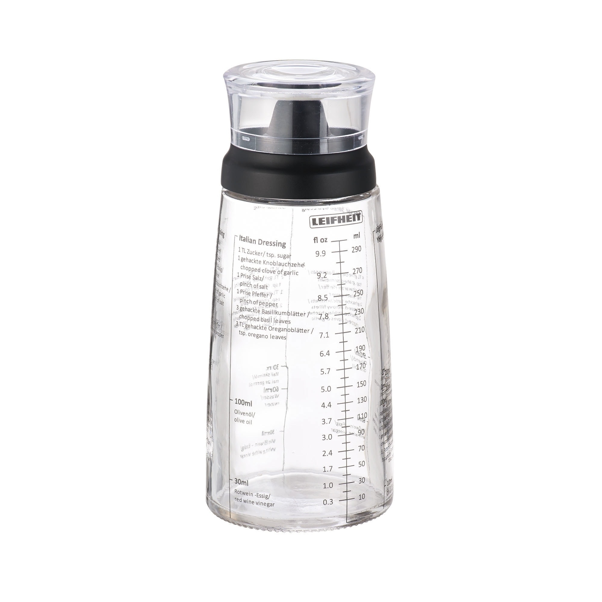 Household Essentials Leifheit Black Salad Dressing Shaker