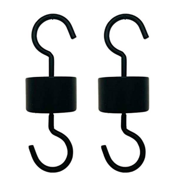 Comedero extra para jardín Miyuadkai, metal negro, 12 x 4 cm, 2 unidades