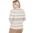 thumbnail image 2 of Alfred Dunner Womens Geometric Biadere Striped Chenille Sweater, 2 of 4