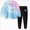 T117-Blue, variant on 5-6 Years Child Girls 2 Piece Outfit Fall Winter 2Pcs Tie Dye Long Sleeved Pants Outfit Back-To-School Pajamas & Dailywear Girls Pink Tracksuit