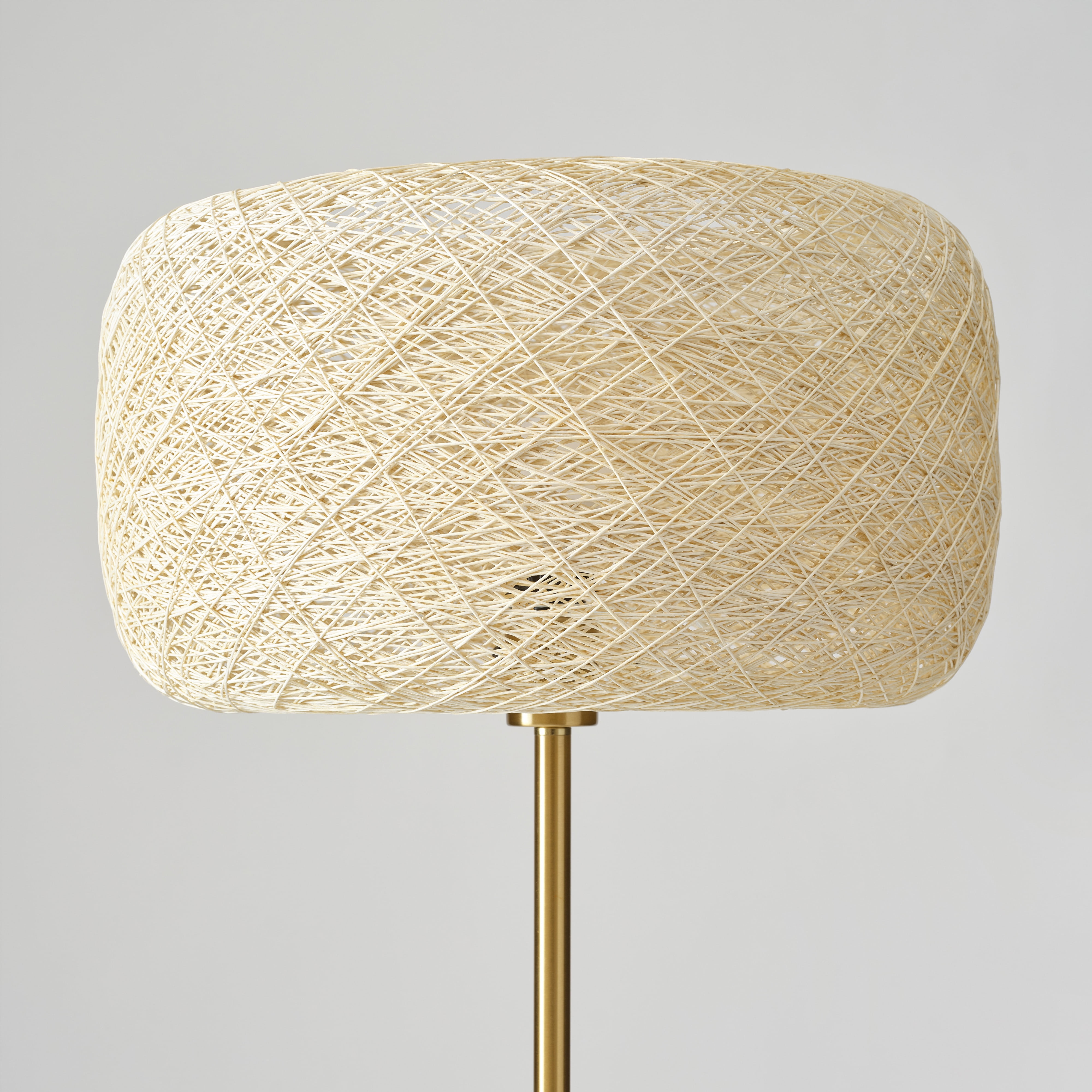 Brightech Rowan Elegant Floor Lamp – Modern Unique Thread Shade Matches Boho, and Mid-Century Décor – Free Standing LED Light for Living Rooms and Bedrooms – Tall Indoor Lamp Gets Compliments - Brass