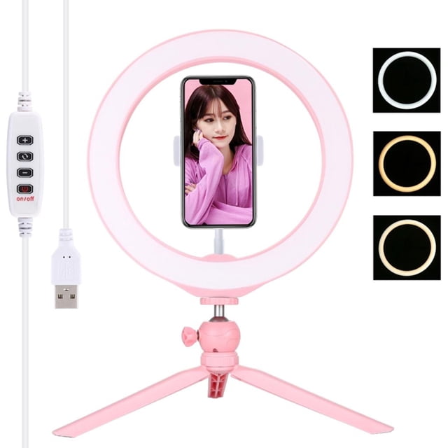 de de lámpara de 4,7"/6,2"/10,2": de lámpara LED regulable, soporte de lámpara, para cámara, teléfono inteligente, dix,2 pulgadas 26 cm 102 pulgadas 26 cm Hugo anillo de luz del teléfono