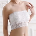 thumbnail image 2 of Tank Tops for Women,Convertible Strapless Bandeau Bra with Removable Pads and Underwire Support for Layering Comfort,Camisole Tops for Women,White,One Size, 2 of 9