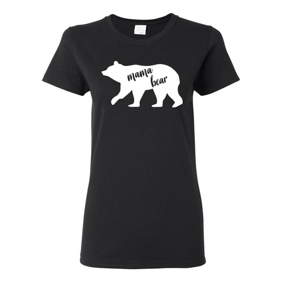 Wild Bobby, Mama Bear, Mother's Day, Women Graphic Tee, Black, Small