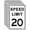 4 Pack, variant on Speed Limit 20 MPH Sign,16 x12 Inches,Reflective Aluminum (2 Pack)