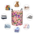 thumbnail image 6 of Phineas And Ferb Laundry Basket Circular Laundry Hamper Dirty Clothes Storage Bucket Toy Organizer With Handles For Bedroom Bathroom College Dorm Small, 6 of 8