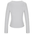 thumbnail image 5 of Hvyesh Womens Long Sleeve Round Neck Shirts Basic Tee Spring Solid Tops Teen Girls Thermal Underwear Outfits Clothes 2025, 5 of 7
