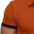 thumbnail image 5 of FAWUUDO Men's Print Shirts Half Button Lapel Collar Casual Silm Fit Short Sleeve with Pocket Orange, 5 of 6