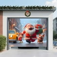 thumbnail image 5 of Darzheoy Christmas Garage Door Cover Santa Claus and Tree Design Large Waterproof Reusable Outdoor Decor for Home Yard, 5 of 6