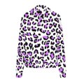 thumbnail image 4 of 2023 Chandail en Molleton Mode pour Femmes 50 % de Réduction Liquidation Mode Automne Hiver Imprimé Léopard Décontracté Sport Col Rond Survêtements Manches Longues Col à Revers Fermeture Éclair Chandails à Capuchon, 4 of 5