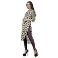 thumbnail image 4 of Moomaya Kurta Tunique à Ourlet Droit Imprimée pour Femmes, Kurti à Col Mandarin, Tenue d'Été, 4 of 6