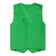 thumbnail image 3 of Haitryli Women Men Button Vest Volunteer Activity Vest Unisex Waiter Waistcoat Bartender Work Uniform Green M, 3 of 5
