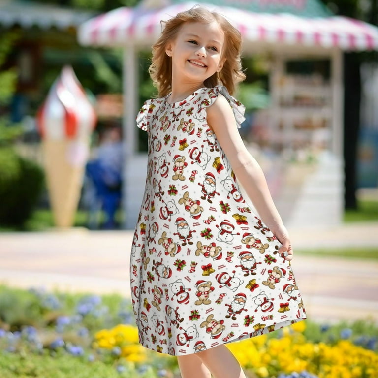 Girls santa nightgown sale