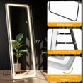 thumbnail image 2 of Sybels 71" Arched Full-Length LED Mirror, Adjustable 3-Color Lighting, Freestanding/Wall-Mounted Floor Mirror for Bedroom & Dressing Room, 2 of 7