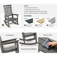 thumbnail image 5 of Stoog Outdoor Rocking Chair & Table set of 2, Porch Rocker with Table, 400Lbs Support HIPS Garden Rocker with High Back, Gray, 5 of 7