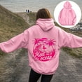 thumbnail image 2 of larppty Puff Graphic Oversized Hoodies for Women Teen Girls Kids Trendy Cute Preppy Sweatshirt Long Sleeve Y2K Tops with Pockets Pink, XL, 2 of 6