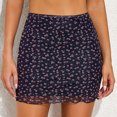 thumbnail image 2 of Fesfesfes Skirts for Women High Waist Printing Slim Zipper Casual A-Line Mini Skirt, 2 of 7