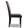 thumbnail image 5 of Signature Design by Ashley Kimonte Modern Faux Leather Upholstered Armless Dining Chair, Set of 2, Dark Brown, 5 of 6