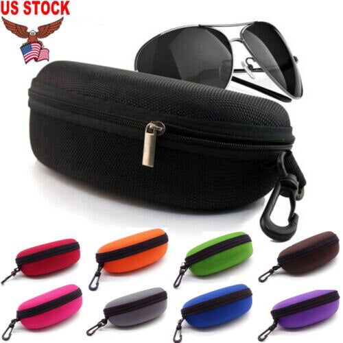 Iumer Sunglass Case Nylon Zipper Outdoor Travel Portable Anti Shock Attach Belt Eyeglasses Hard Case 