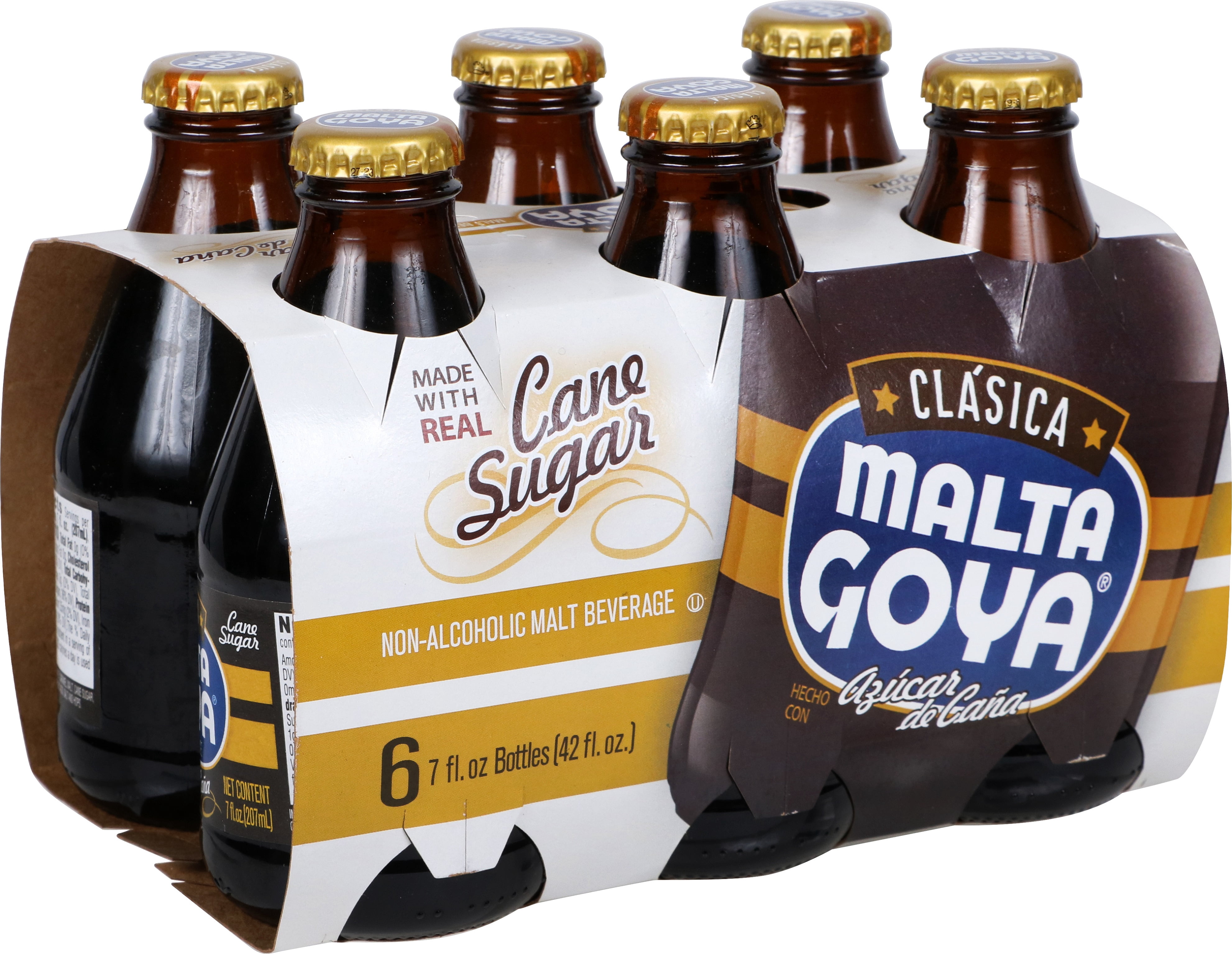 Goya Malta Clasica Cane Sugar Drink, 6pk, 7 oz Bottles