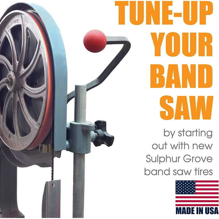 Urethane Band Saw Tires Fits - 3/8\" Blade 14\" Grizzly G1019 - Super Duty Bandsaw Wheel Tires - Made In The USA