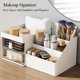 thumbnail image 5 of Organizador de maquillaje de plástico con cajones - 8 compartimentos, diseño transparente - para tocador/baño, almacenamiento de cosméticos, idea de regalo, 5 of 8