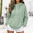 thumbnail image 5 of Summer Sweatshirts For Women No Hood Lightweight Crewneck Shirt Long Sleeve Pullover Casual Hoodless Hoodie Green L, 5 of 5