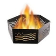 thumbnail image 2 of Blue Sky Outdoor Living 36" x 12" Zion Portable Folding Fire Ring, Stars and Stripes, Black, 2 of 9