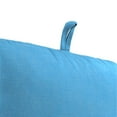 thumbnail image 6 of Jordan Manufacturing 45" x 22" Celosia Ice Blue Crosshatch Rectangular Outdoor Chair Cushion with Ties and Hanger Loop, 6 of 13