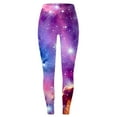 thumbnail image 4 of Wangmeiwg Galaxy Print Leggings For Women Fashionable High Waisted Compression Tights Yoga Pants Workout Gear Everyday Wear Stretchy Comfortable Breathable Women, 4 of 4
