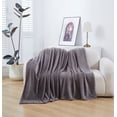 thumbnail image 5 of CHAPS JACQUARD HORIZONTAL STRIPE PLUSH BLANKET, 90 X 90, 5 of 5