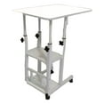 thumbnail image 3 of jifeng Table de Chevet avec Roulettes Hauteur Réglable Durabilité, Rotation à 360 Degrés Bureau Latéral pour Ordinateur Portable, Pratique pour Dortoir 80cmx40cm, 3 of 9