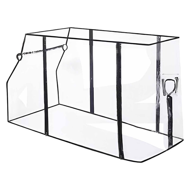 harayaa PVC Wagon Rain Cover Foldable Waterproof Clear Canopy Windproof Cart Accessories