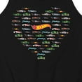 thumbnail image 3 of Hot Wheels - Valentine's Hot Wheels Heart - Men's Jersey Tank Top, 3 of 5