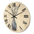 thumbnail image 3 of Designart 'Bunch of White Pussy Willow Twigs II' Farmhouse Wood Wall Clock, 3 of 5