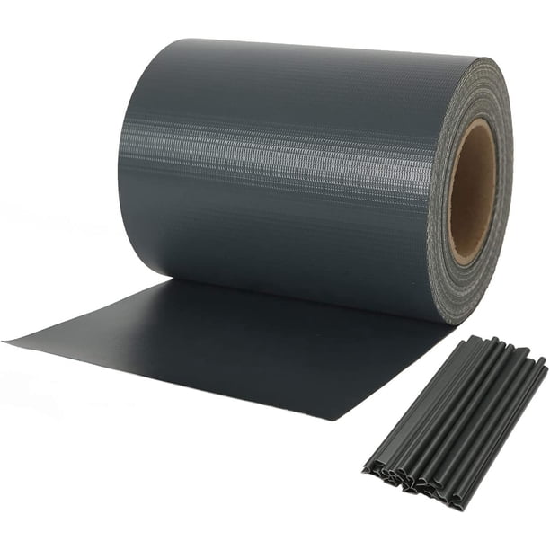 Película de privacidad de PVC tiras de privacidad valla de privacidad de jardín que incluye 20 clips de fijación 450 g/m² - esteras de doble varilla para valla de jardín - (19 cm * 35 m antr JFHHH pequeña