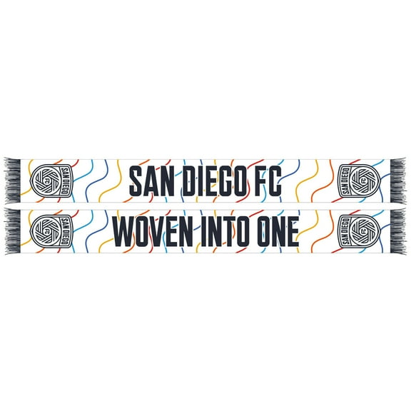 Unisex White San Diego FC Waves Scarf
