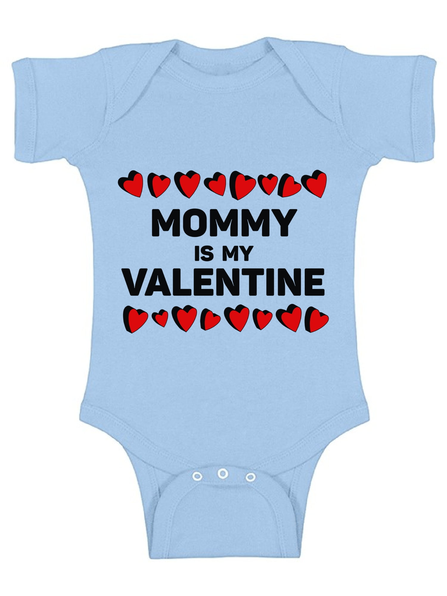 Awkward Styles Mommy Is My Valentine Short Sleeve Bodysuit for Baby