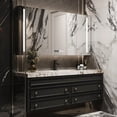 thumbnail image 3 of American Retro Oak Solid Wood Bathroom Cabinet Rock Ceramic Washbasin Luxury Bathroom Vanity Sink Cabinet  Bathroom Furniture My Lux Decor Round, 3 of 23